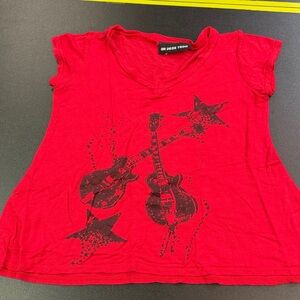 UN DEUX TROIS girls “Rock star” cap sleeve top